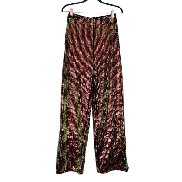 Nasty Gal Sequin Wide-Leg Pants NWT - Picture 4 of 9
